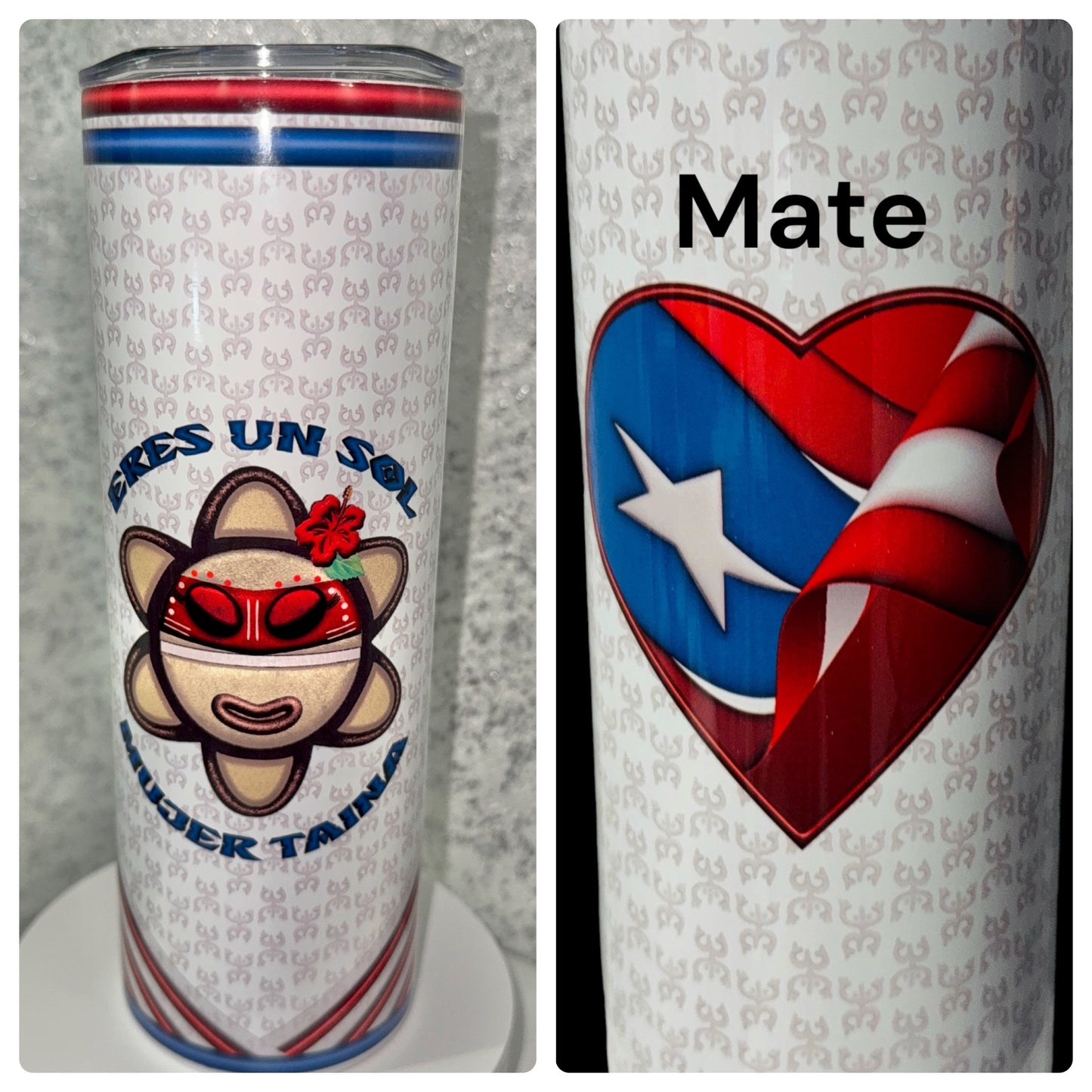 20OZ Taino Skinny Tumbler w/handle