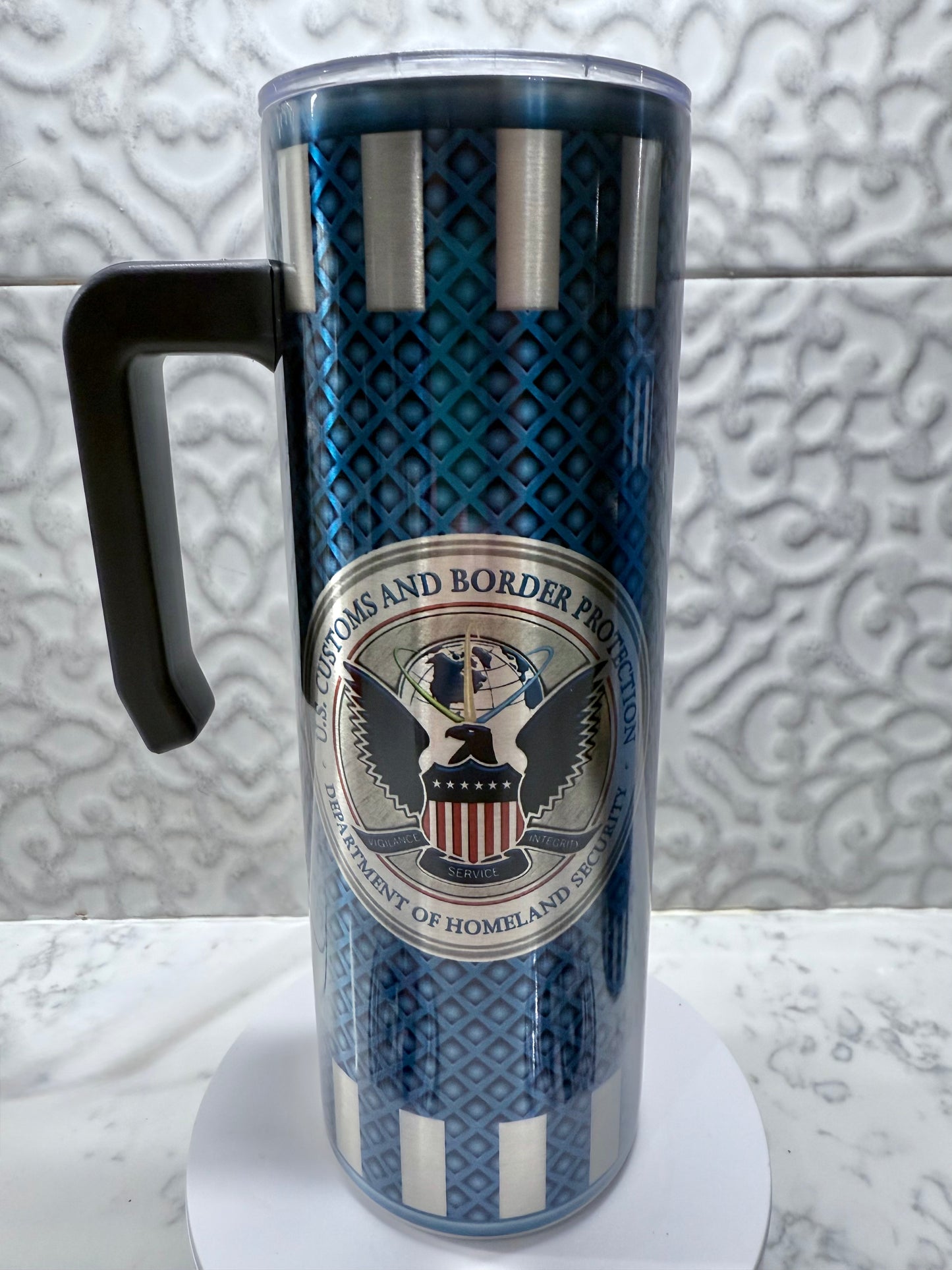 20 oz Skinny Tumbler US Federal Law Enforecement Agencies Logo