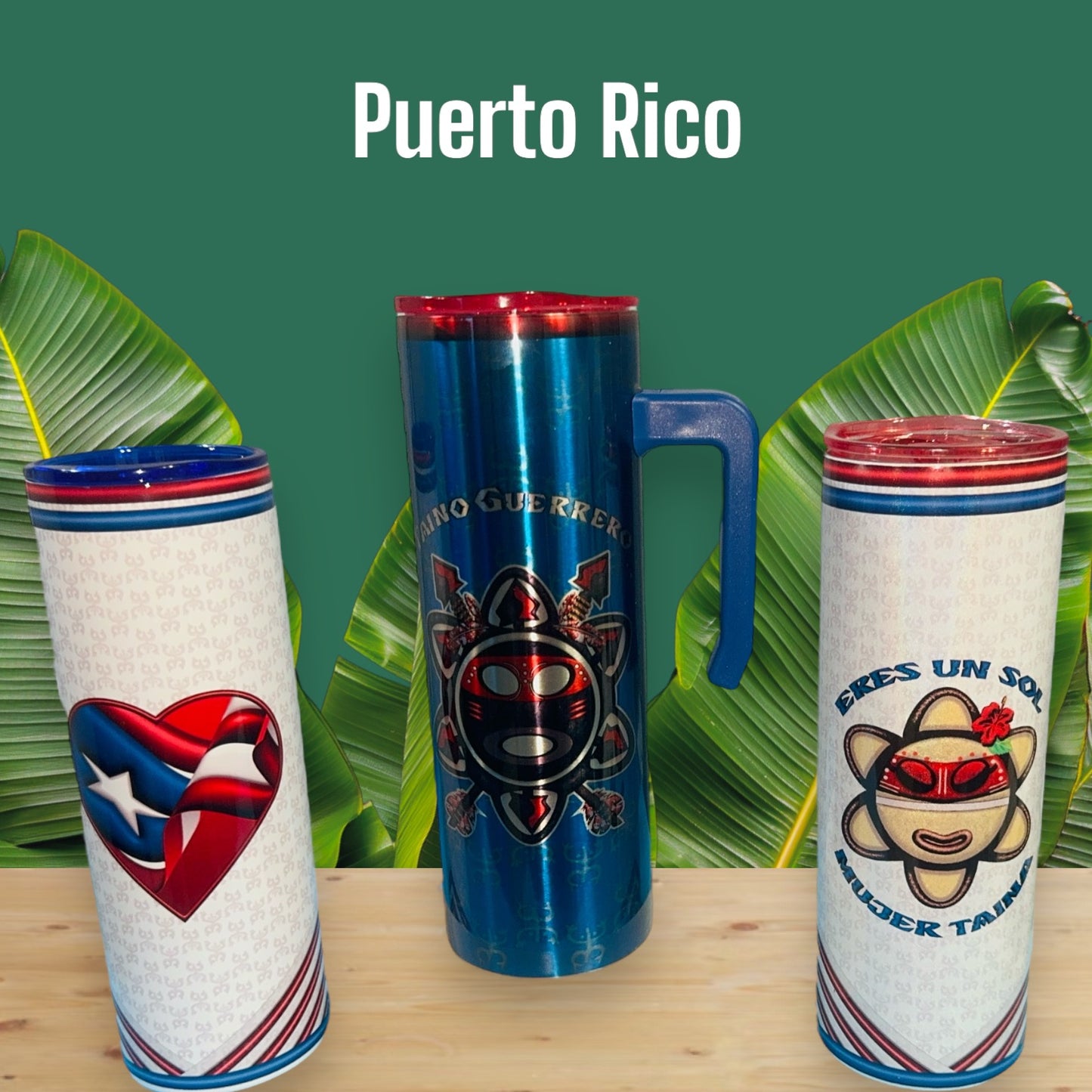 20OZ Taino Skinny Tumbler w/handle